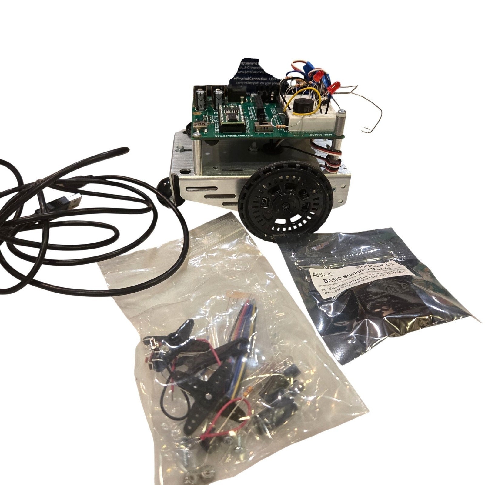 Parallax Boe-Bot Robot Kit USB #28832 Building Set *Incomplete