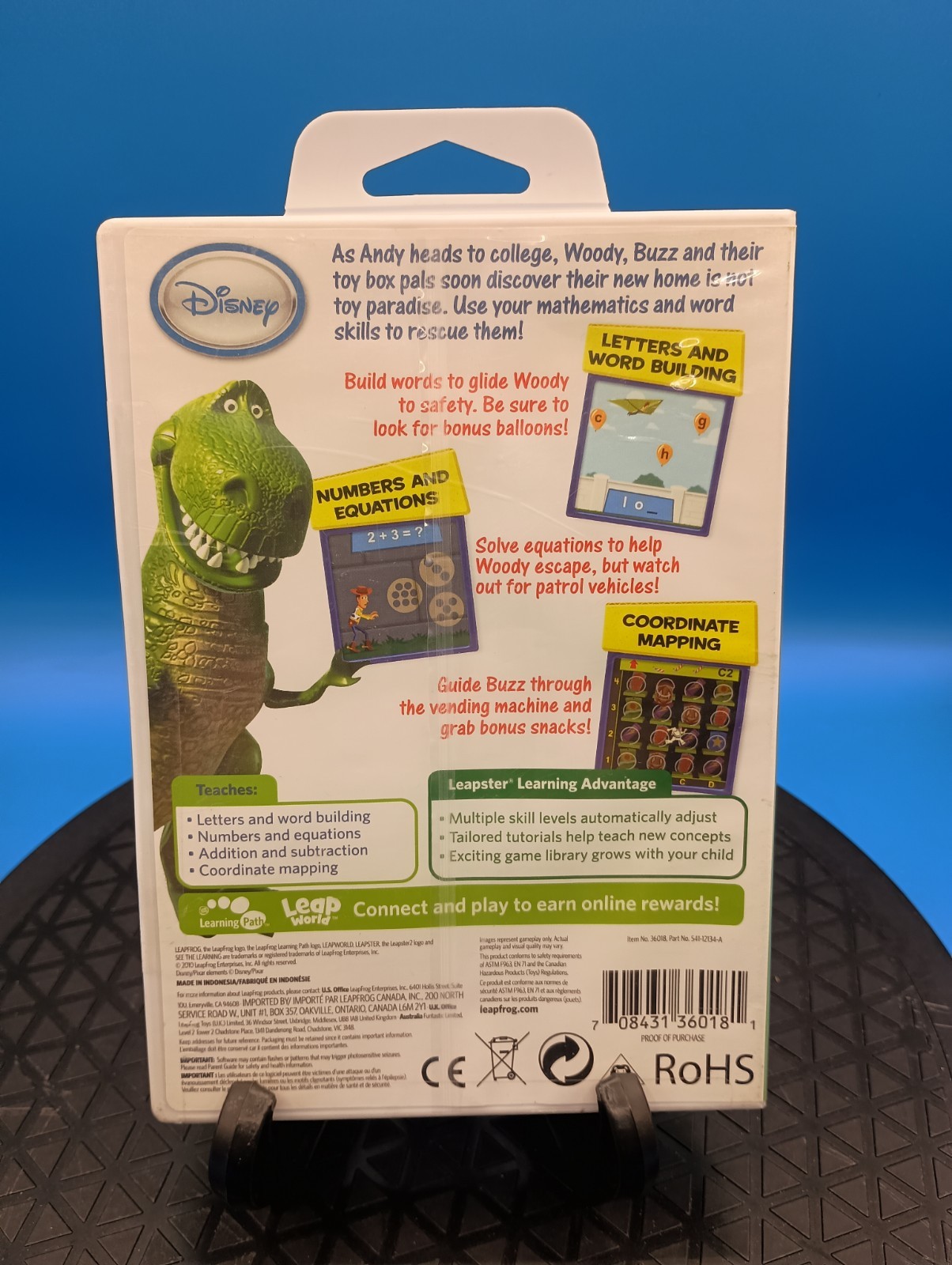 Leapfrog Leapster Toy Story 3 Learning Video Game Leapster 2 Explorer LeapPad