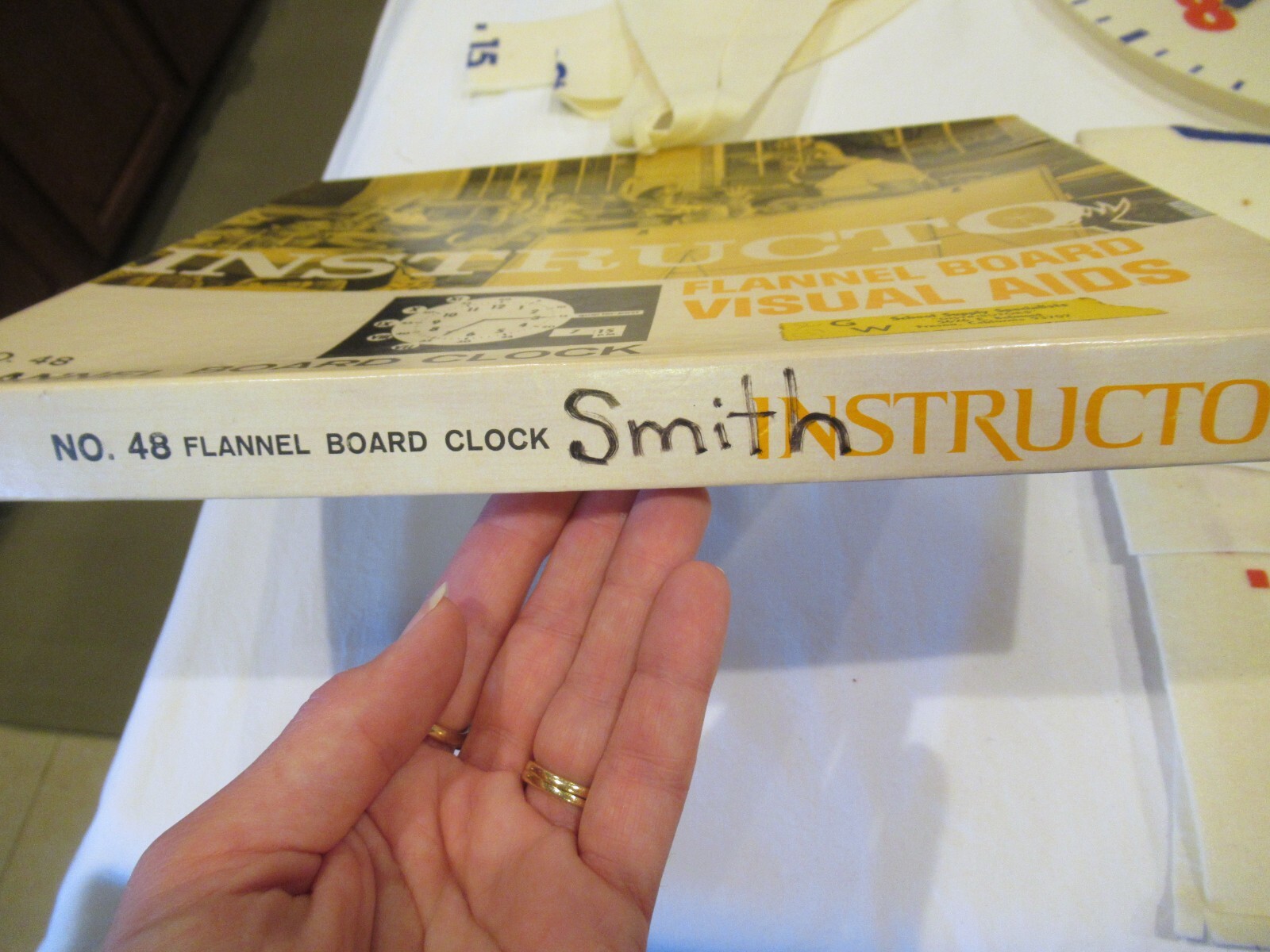 Instructo Flannel Board clock set, c. 1967