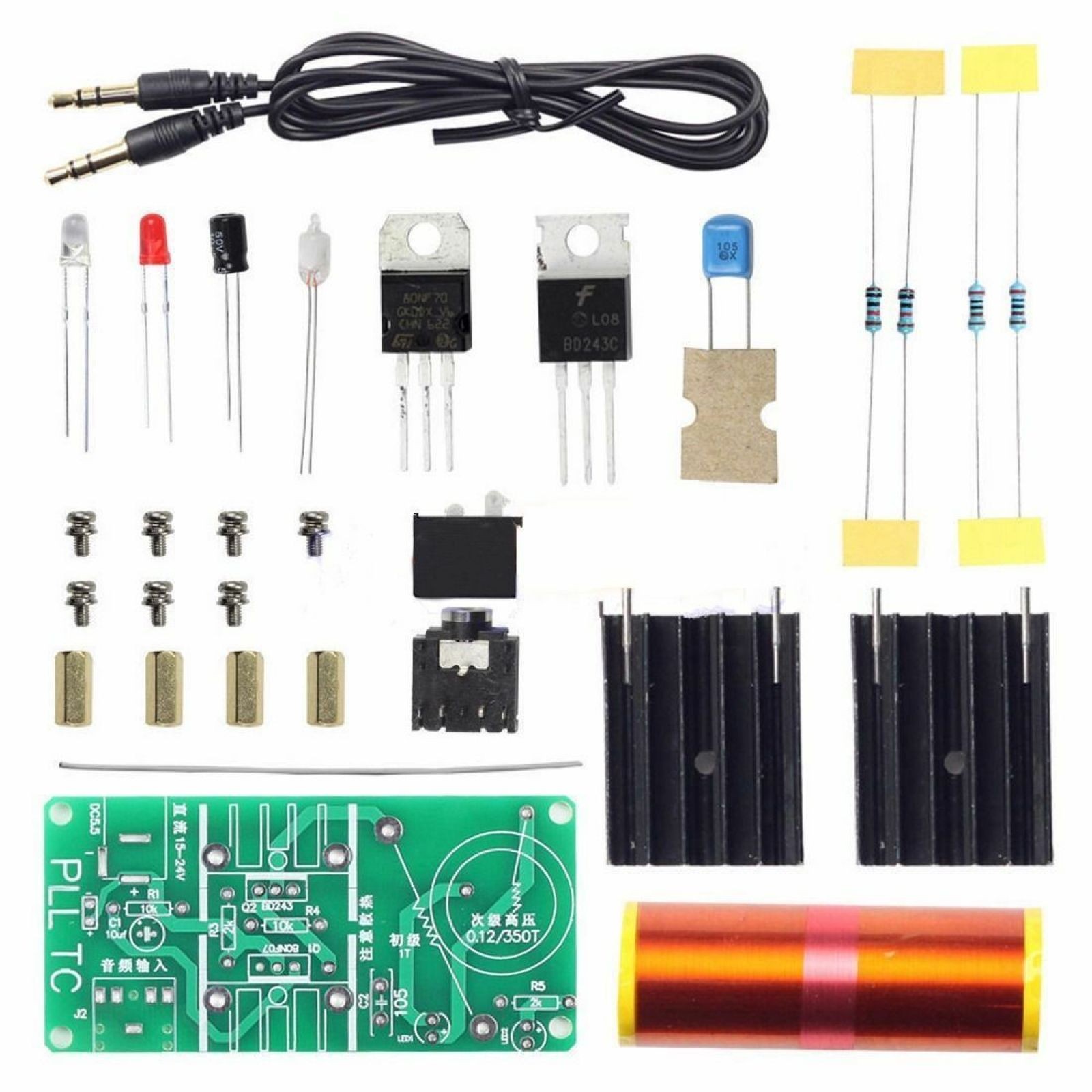 Unassembled Coil 15W Music Audio Speaker Electronic Field Project Kits e