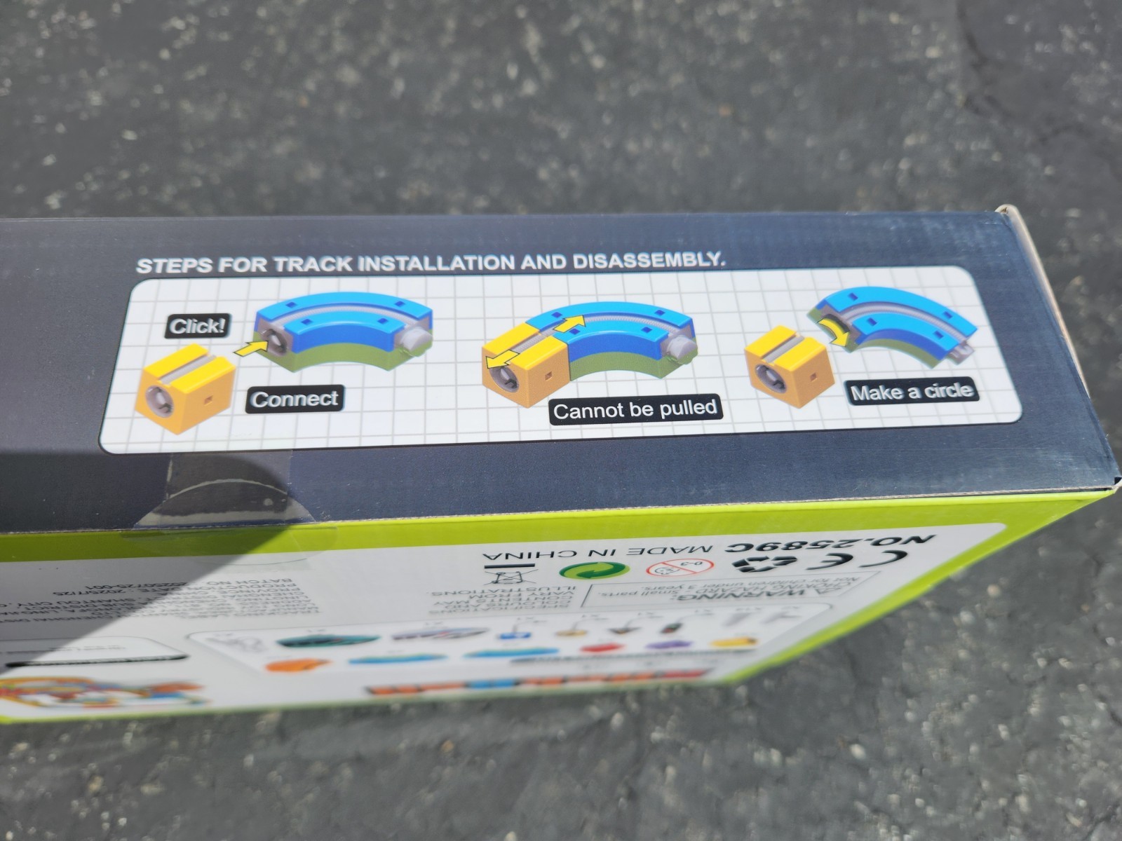 ALASOU 88 PCS Electric Infinity Racer 3D Train Set for Kids Ages 4-8