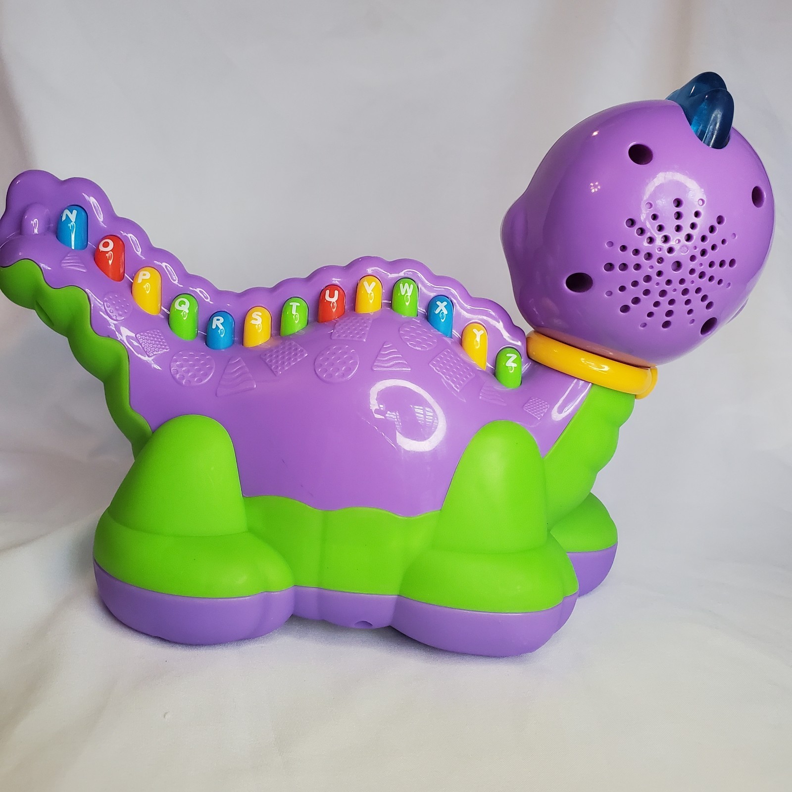 Leap Frog Learning Dinosaur LETTERSAURUS Leapfrog Purple ABCs Music Color Tested