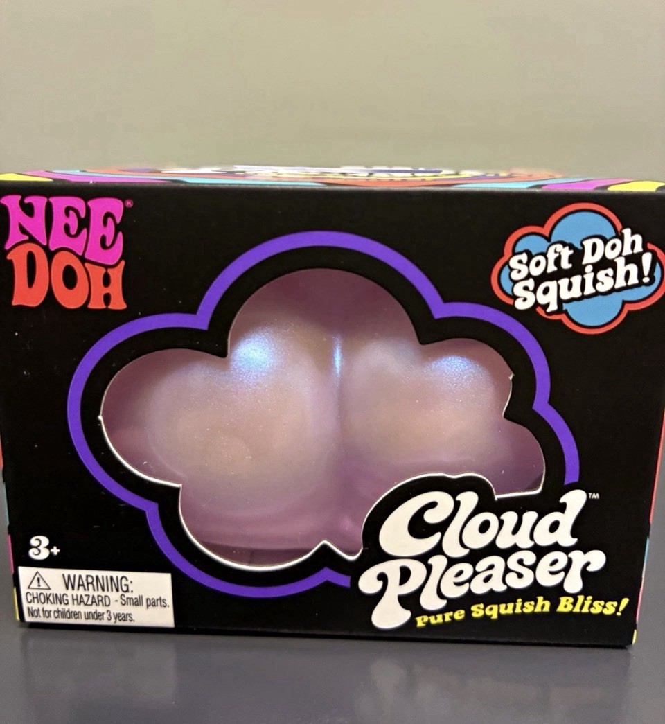 Nee Doh Cloud Pleaser Squishy, Purple, Rare, Authentic, Brand New-Unopened