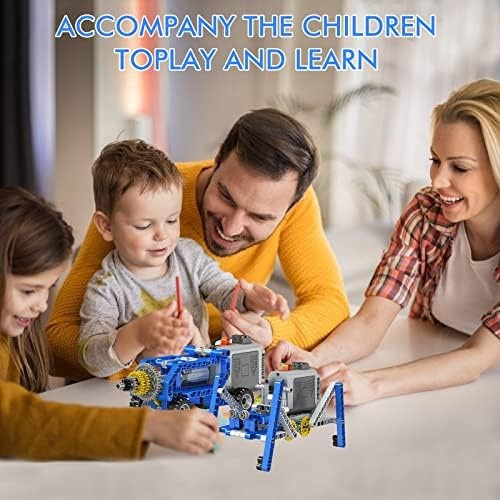 330Pcs Building Kit, 12 in 1 STEM Toys with Electric Power Motor for Kids, DI…