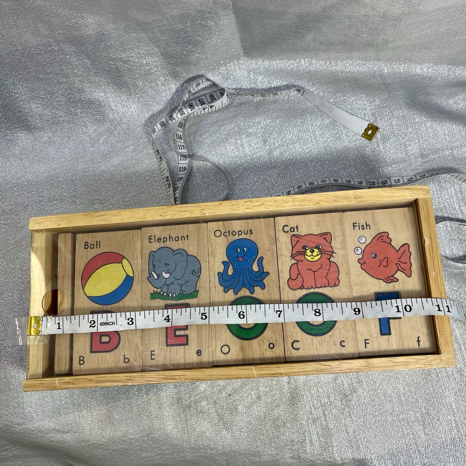 LEARNING RESOURCES Alphabet Letters Pictures Wooden Puzzle Toy for Kids