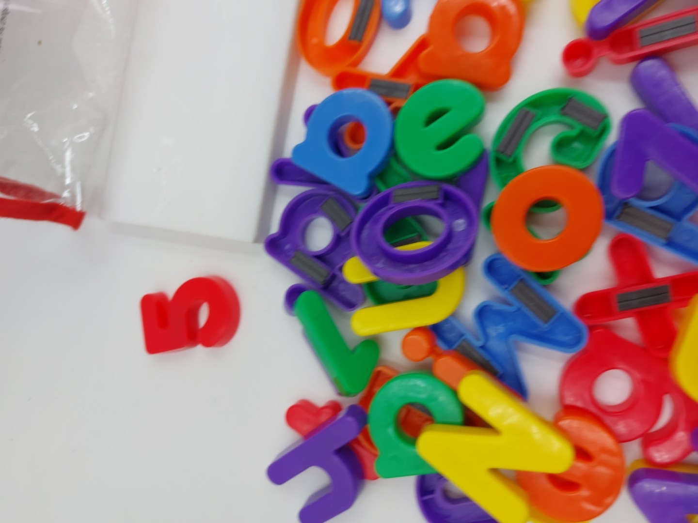 Alphabet Letters and Numbers Colorful Magnets in Clear Case/Bag Reading Phonics