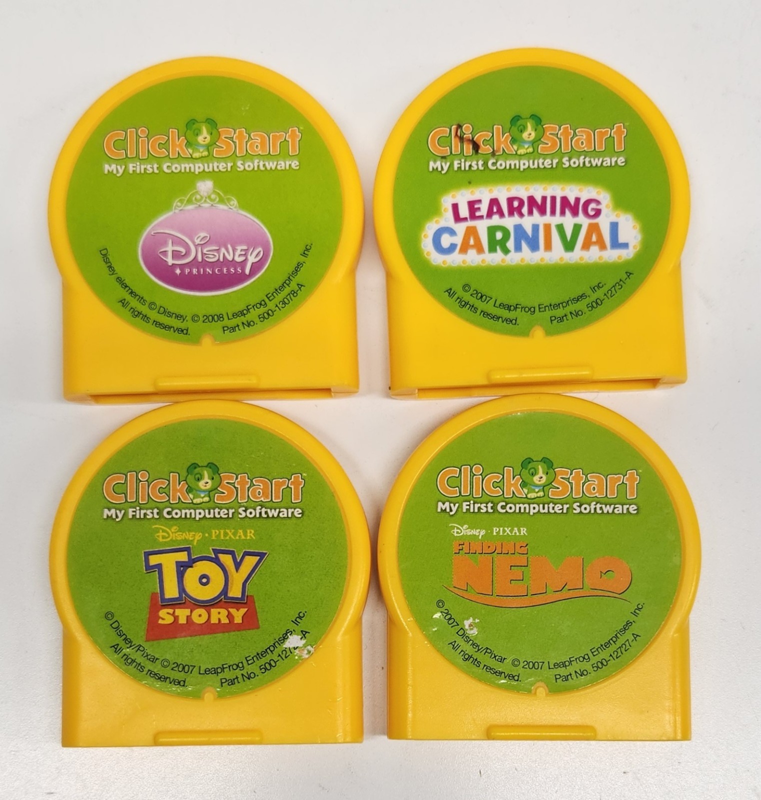 LeapFrog Clickstart My First Computer Console & 4 Games No AC Adapter TESTED