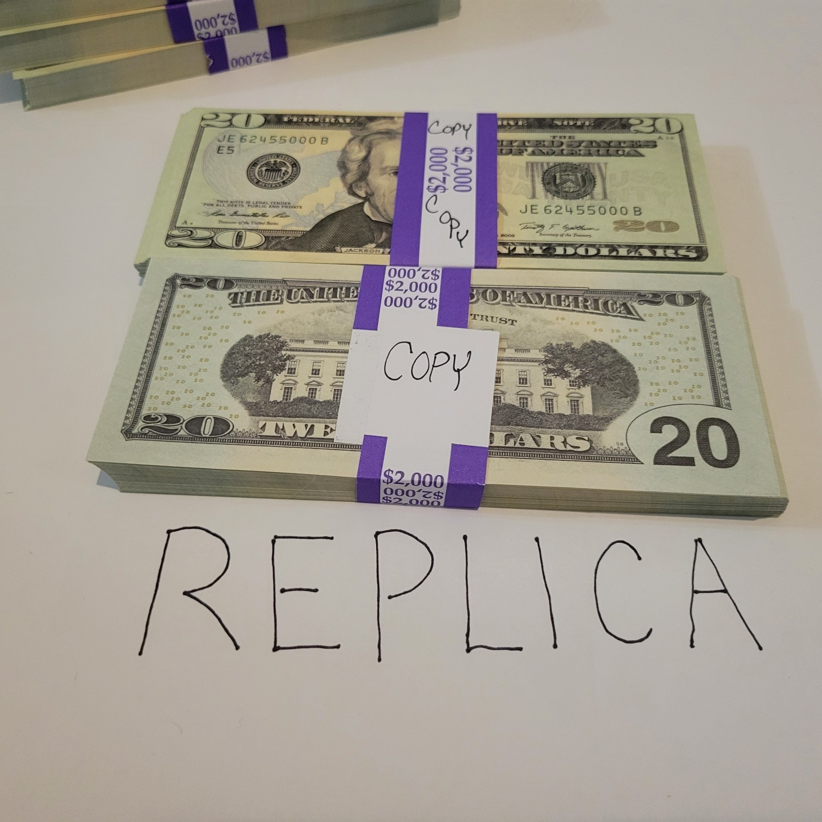 Best Replica NEW $20 Stack(100 Bills)/REPLICA/ NOVELTY PURPOSES ONLY