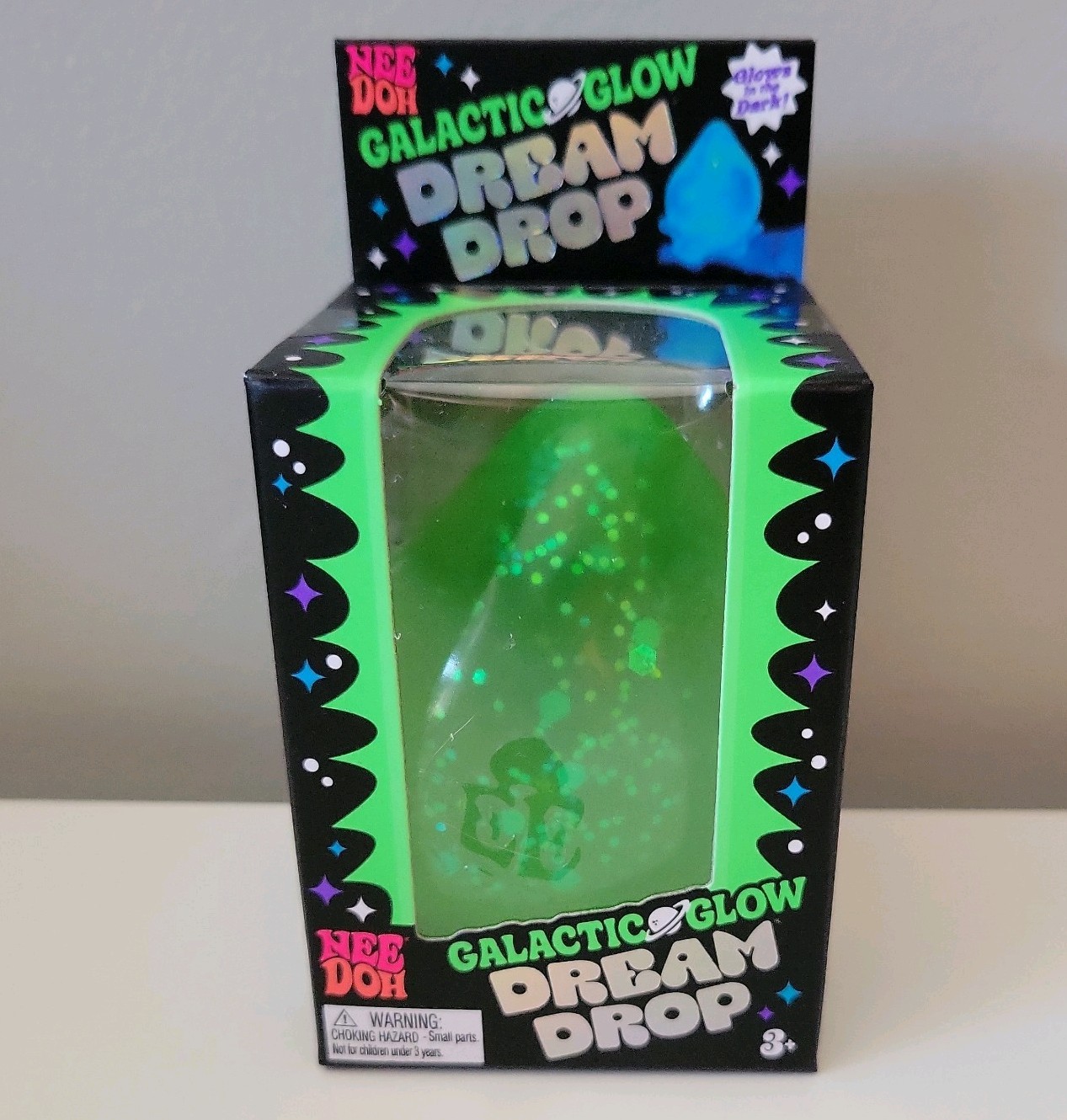 Needoh Nee Doh Galactic Glow Dream Drop Green EXTREMELY RARE AUTHENTIC
