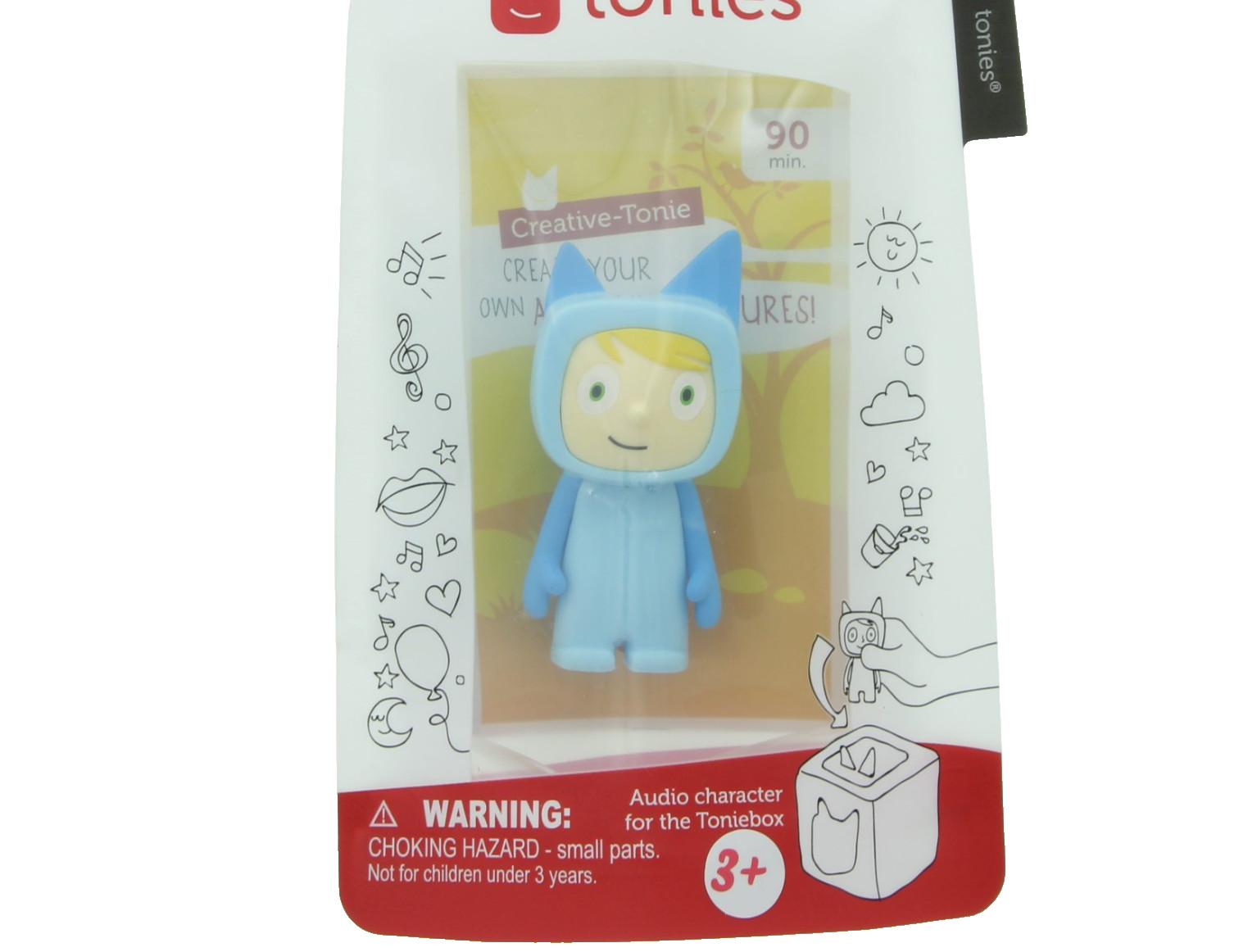 Tonies Creative Audio Play Figurine, Customizable, 90 Minutes of Recording, Blue