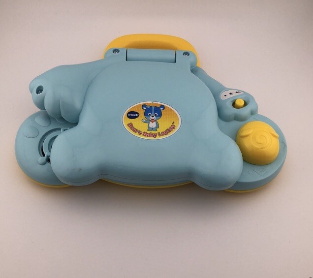VTech Bear’s Baby Laptop Blue Numbers Shapes Sounds Songs Learning 6-36 Months