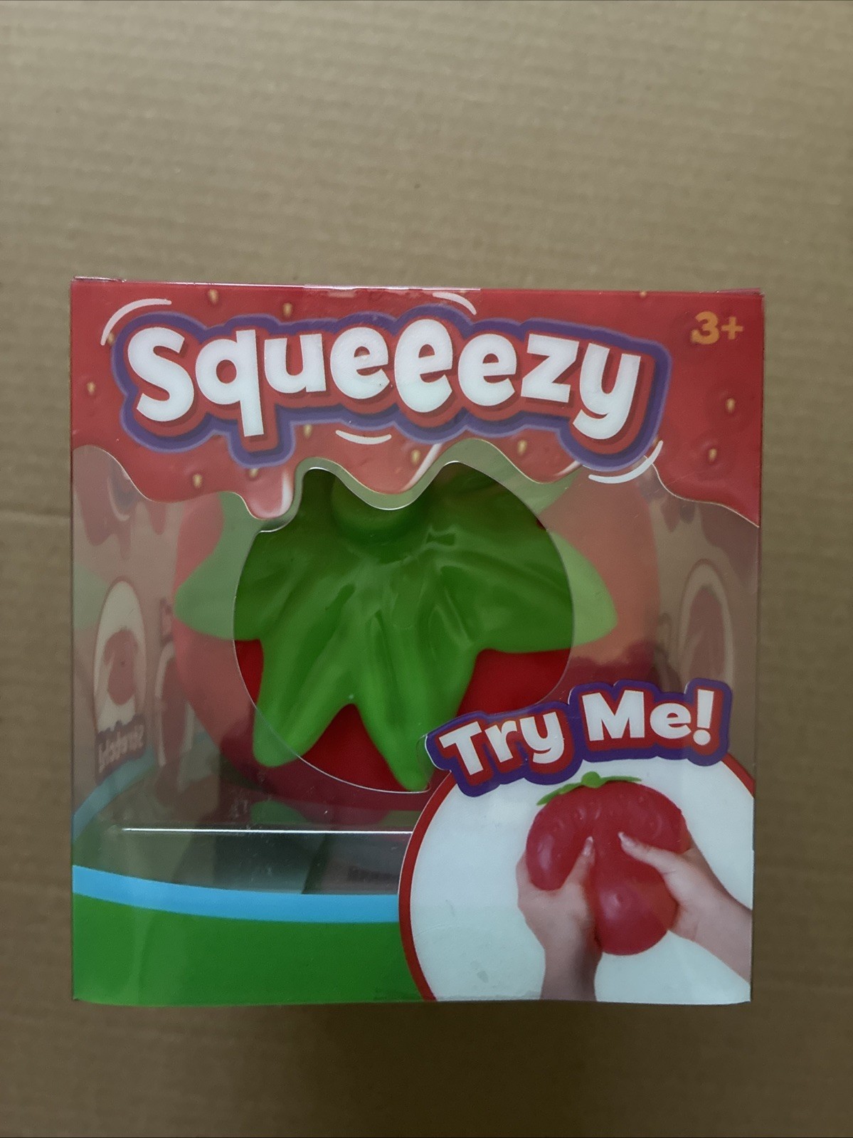 Sunny days JUMBO Squeezy Squeeezy Strawberry Squishy Toy