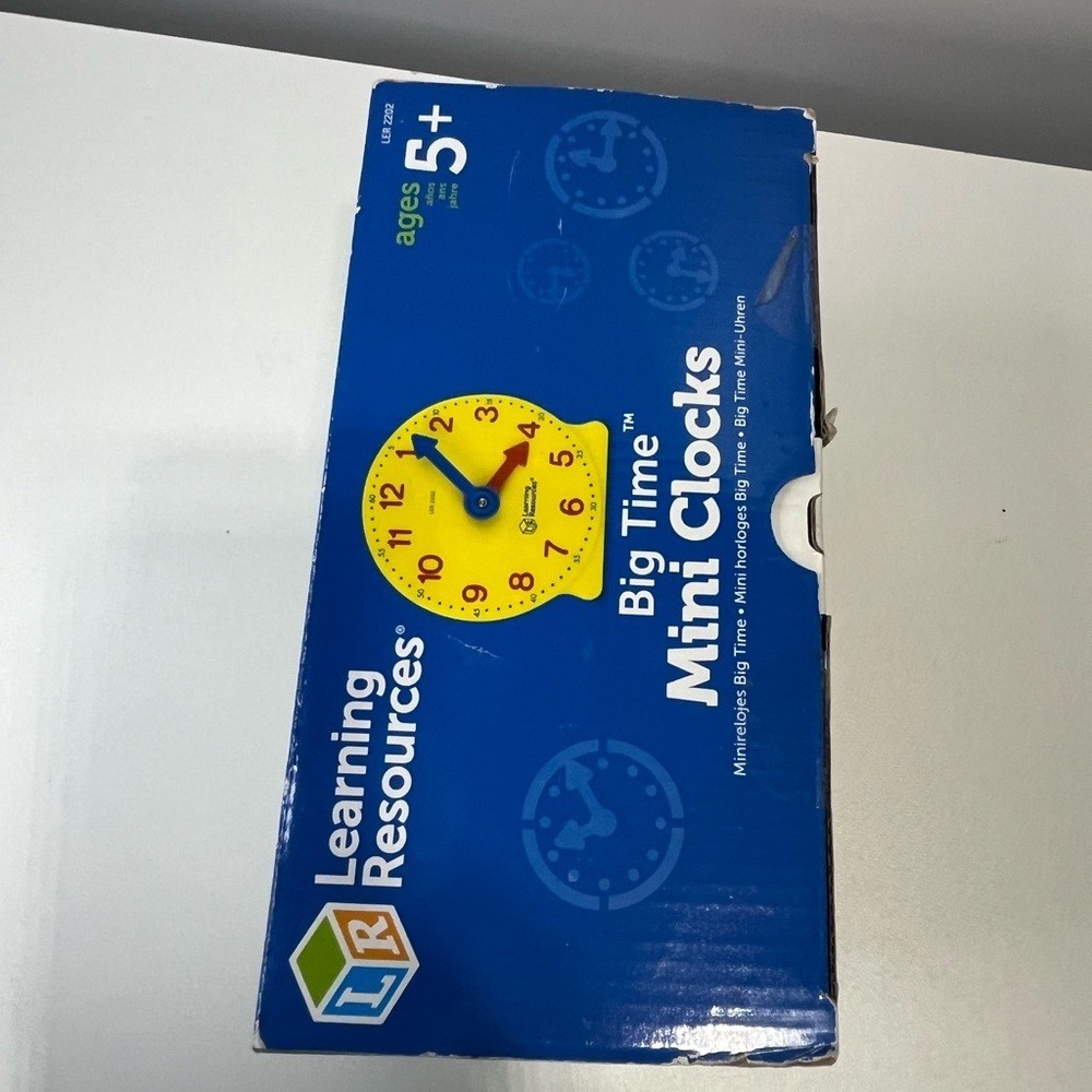 NEW Learning Resources Big Time Mini Clocks 6 pack – sealed box