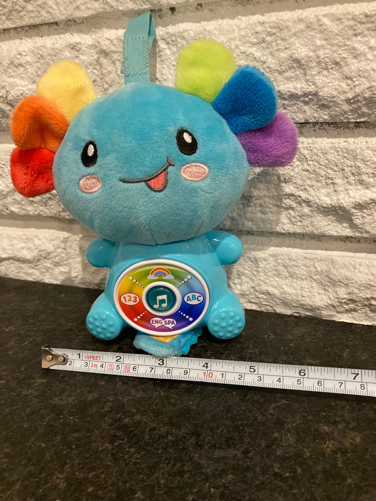 Leap Frog Learning Up Rainbow Pal English Spanish Bilingual lights sounds plush