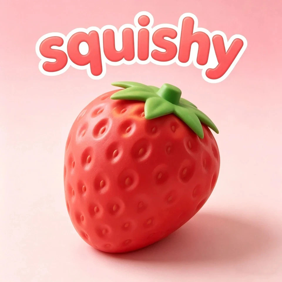 Sunny Days Jumbo Squeezy Strawberry Squishy Toy Stress Relief Sensory Fun