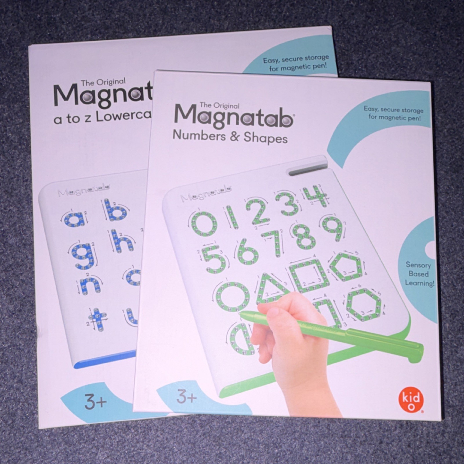 Kid O Original MagnaTab Magnetic Toy Lowercase a-z, Numbers & Shapes Writing