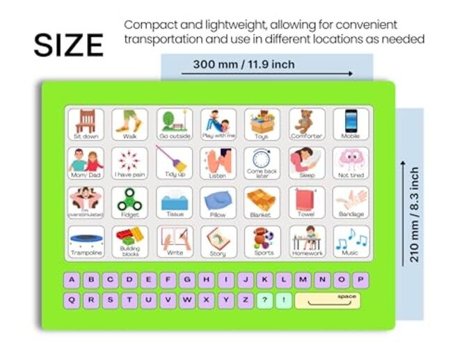 Plastic Communication Boards Set- Non Verbal Aid for Autism Kids and Adults