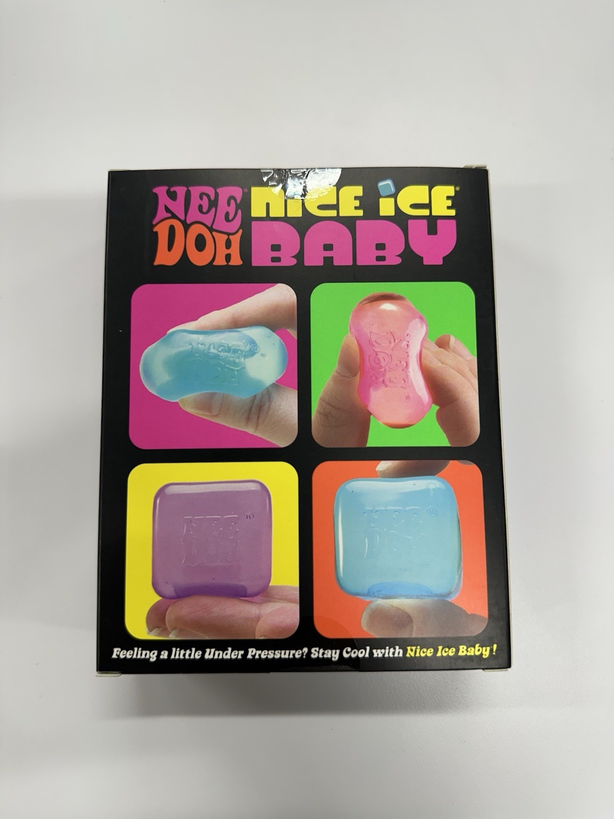 NeeDoh Nice Ice Baby 4 pack Set Four Nee Doh Mini Nice Cube Pink Blue Purple NEW