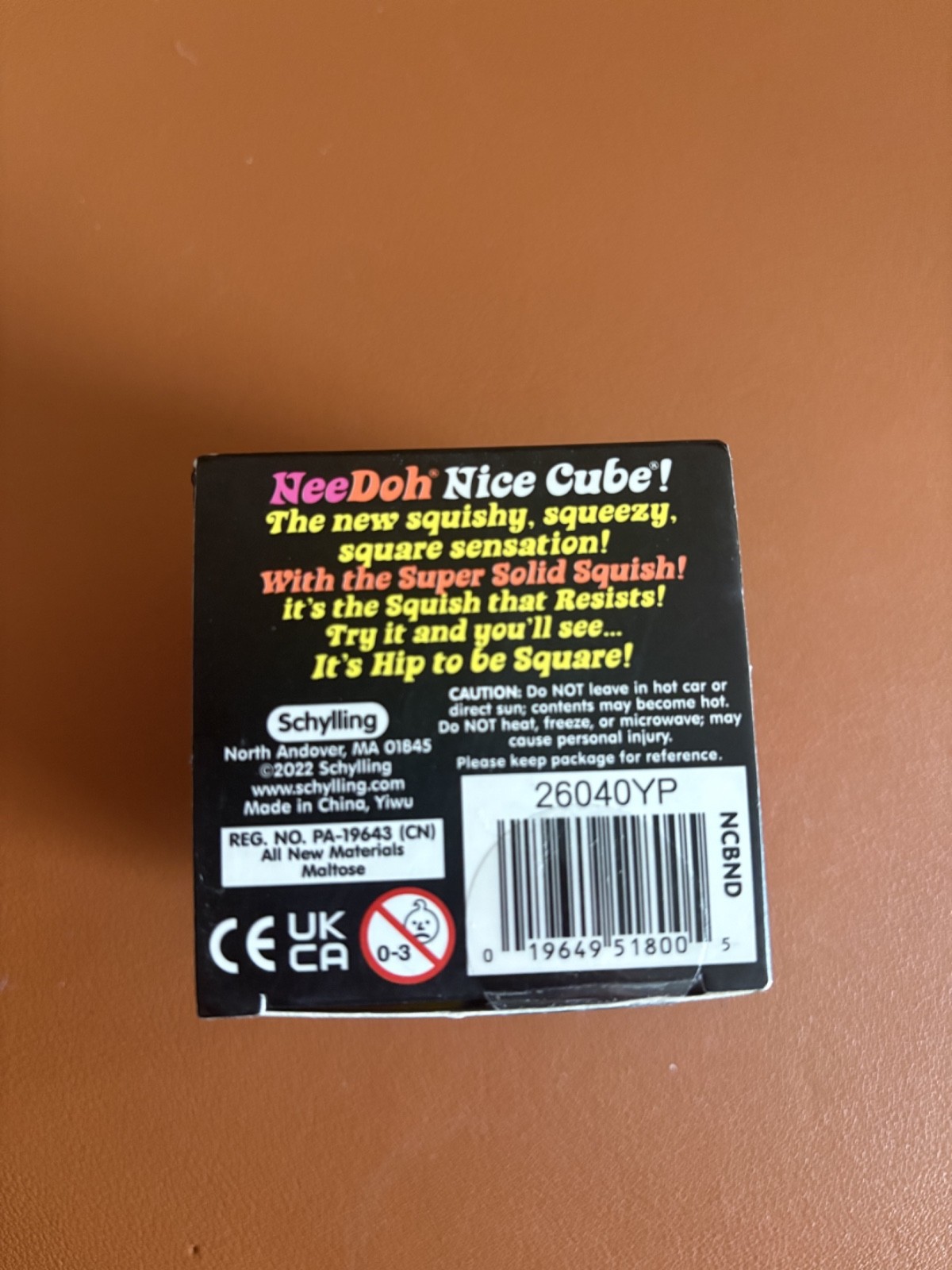 Original Nee Doh Nice Cube – Super Solid Squish! (Pink) – Factory Sealed Needoh