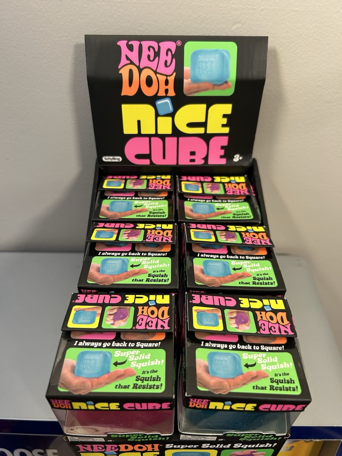 Schylling Nee Doh Nice Cube Full Case of 12 Super Solid Squish Toys