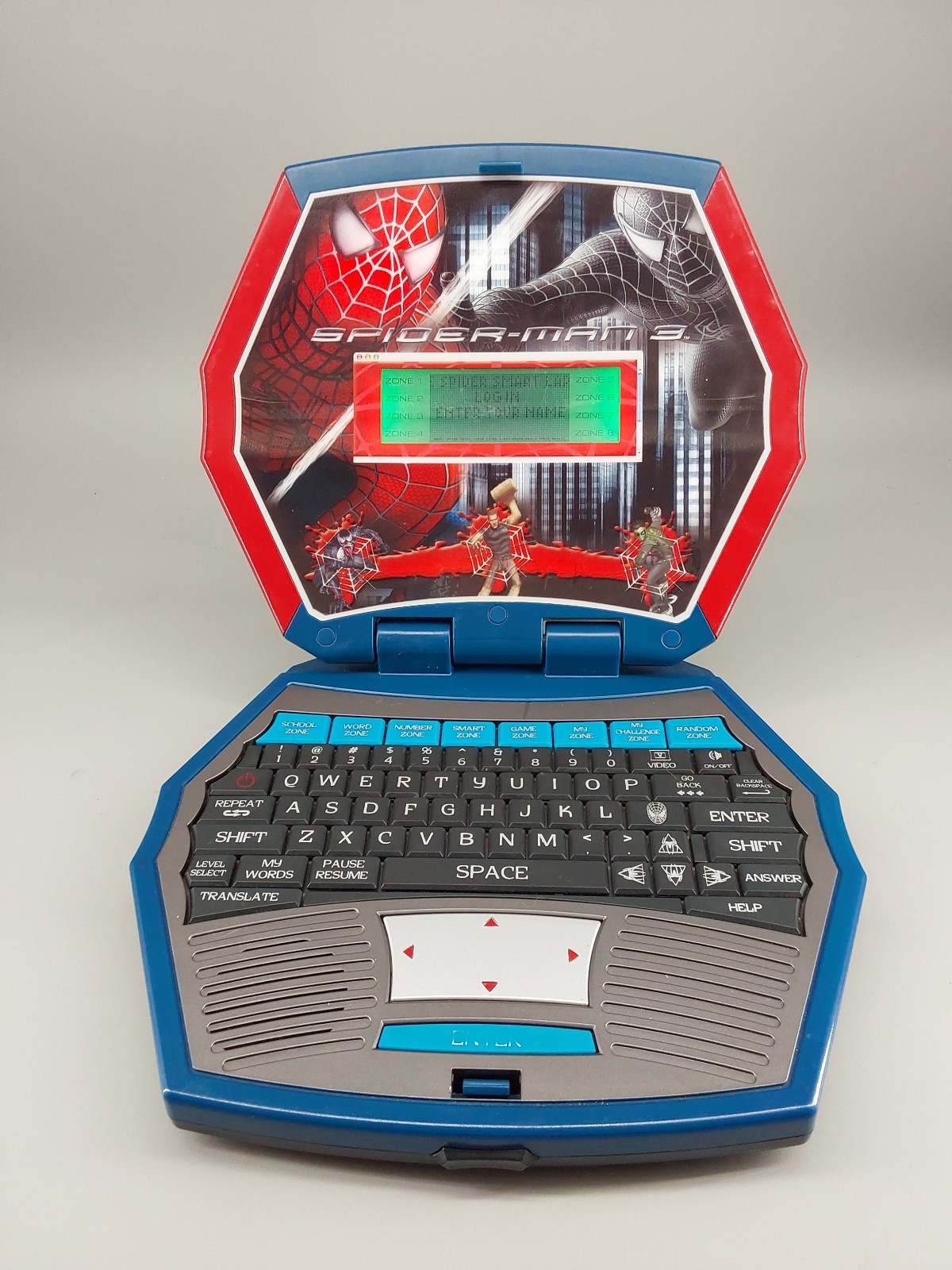 Spider-Man 3 Electronic Learning Laptop KidDesigns 2007 **TESTED**WORKS**AS IS**