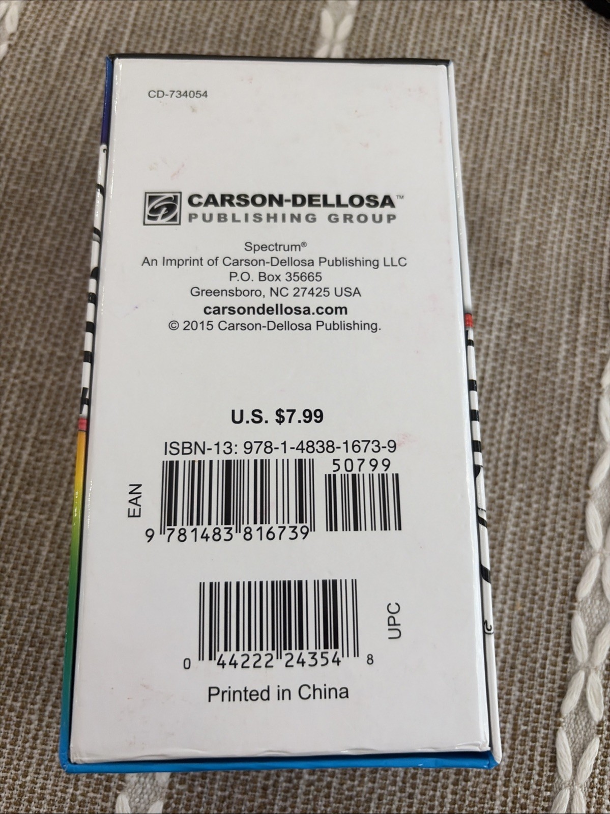 Spectrum addition flashcards by carson dellosa, 100 cards ages 6+ Slightly Used