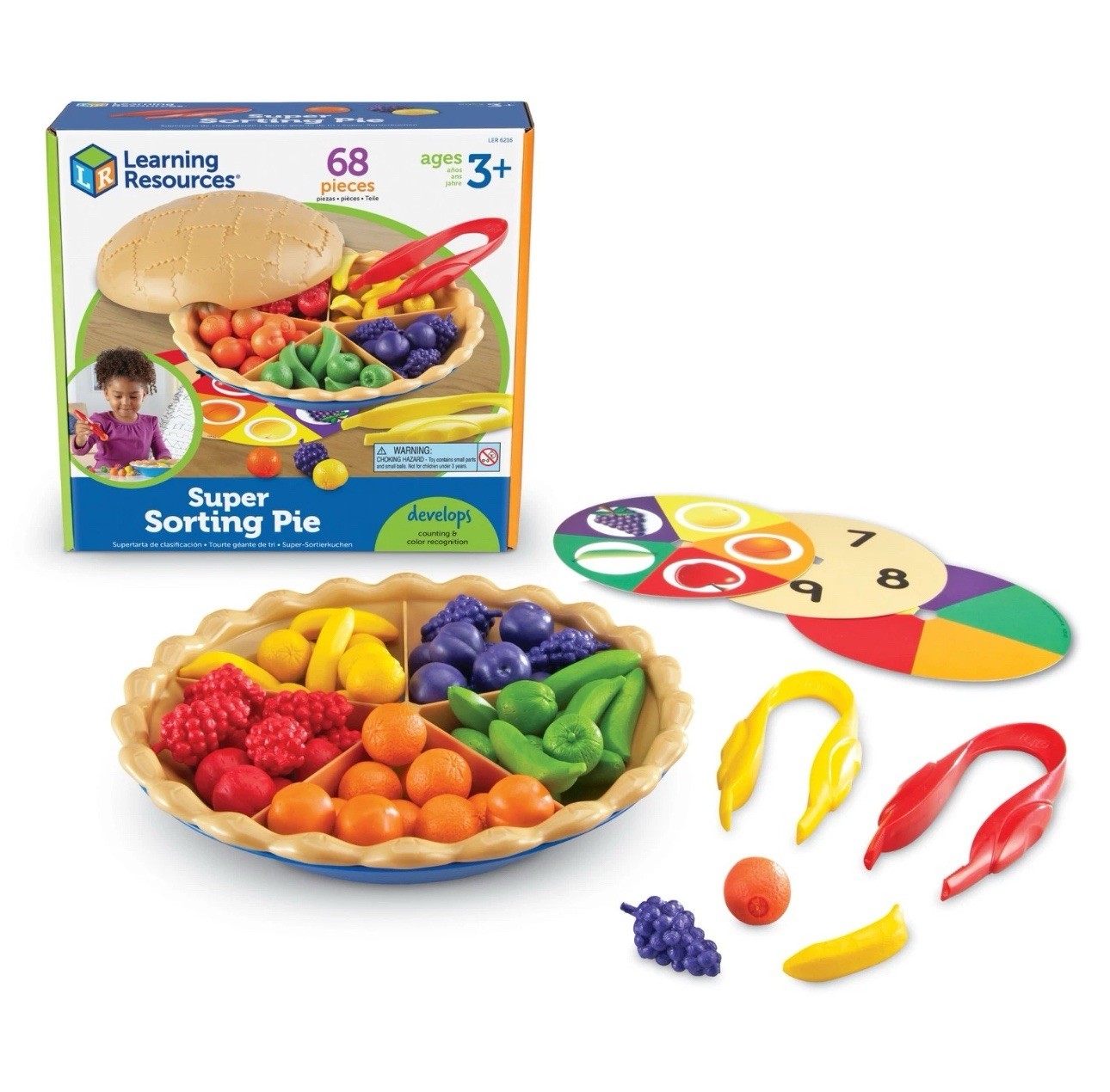 Learning Resources Super Sorting Pie, Fine Motor Toy, Play Food, Ages 3 and Up