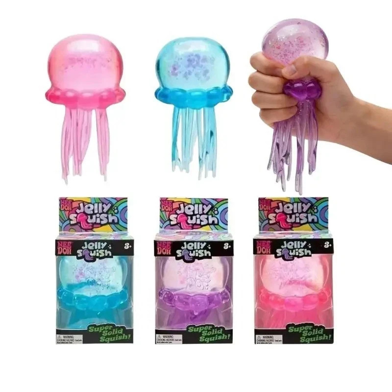 NeeDoh Jellyfish Gel Fidget Toy Soft Sensory Stress Relief Squishy Squeeze Toy