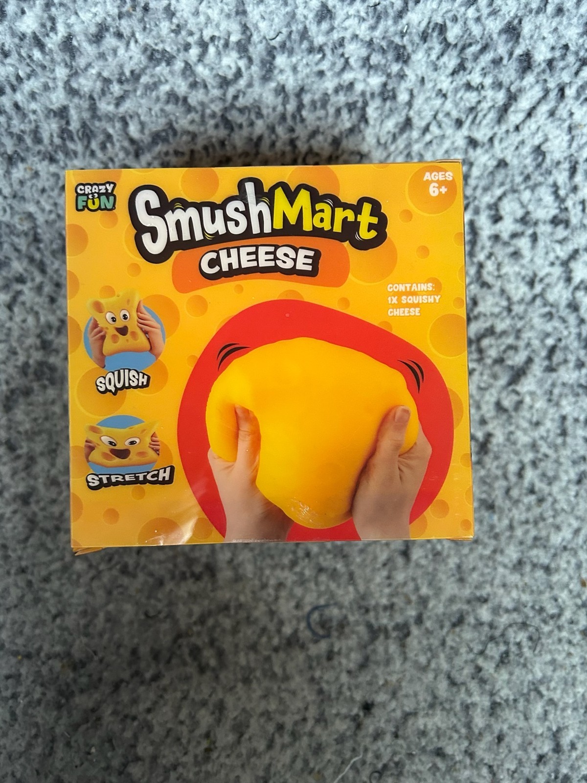 RMS Crazy Fun SmushMart Cheese Squishy Squeezy Stretch Sensory Toy TIK TOK VIRAL