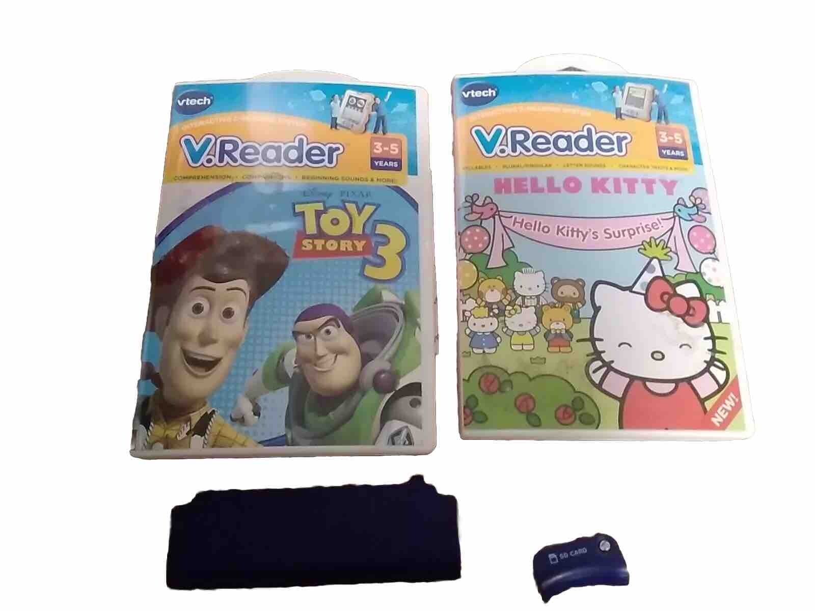Lot VTech Blue V.Reader System Replacement Battery Cover Toy Story 3 Hello Kitty