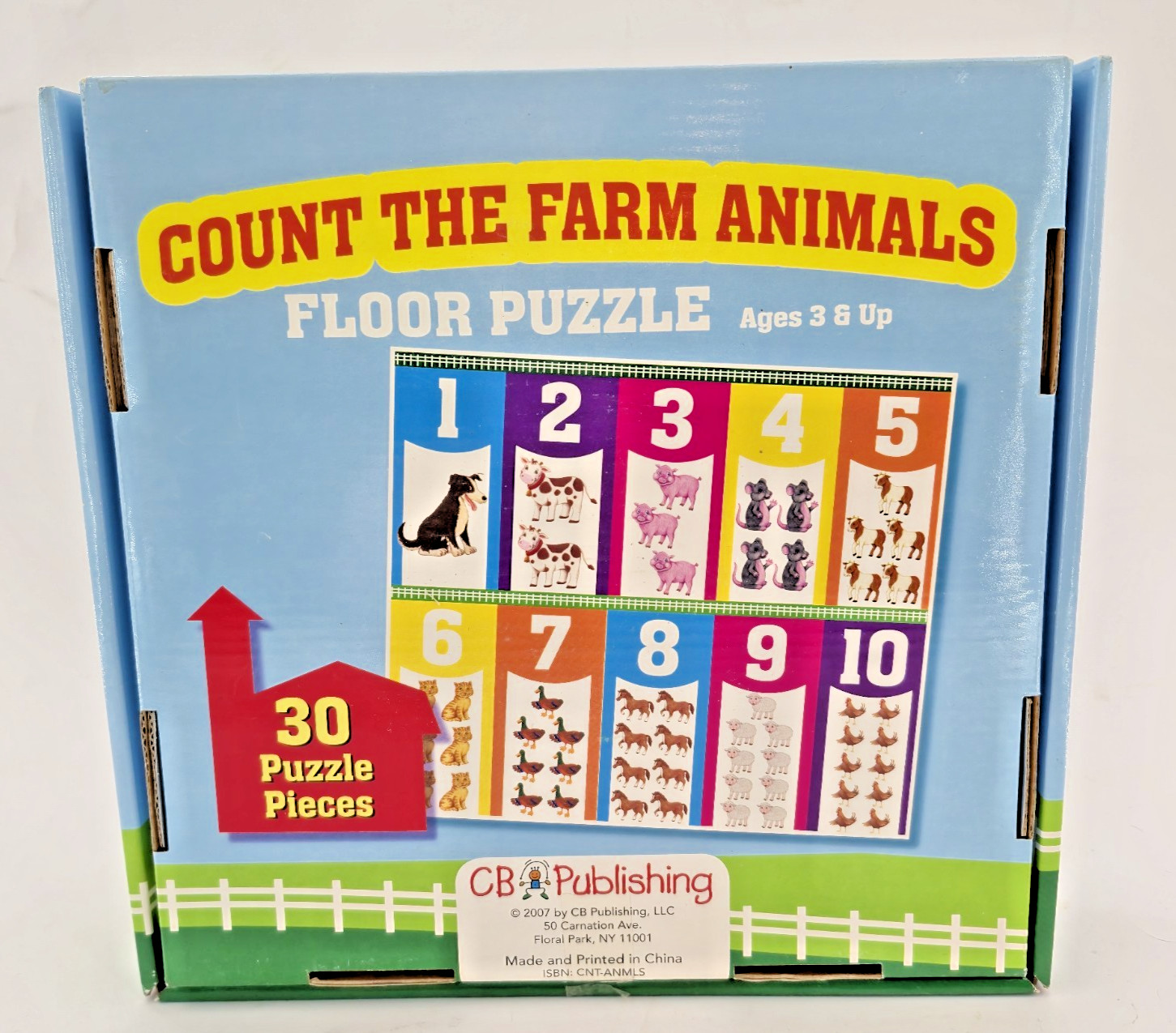 Count The Farm Animals Floor Puzzle 30 Pc – 2ft – Toddler Learning Ages 3+