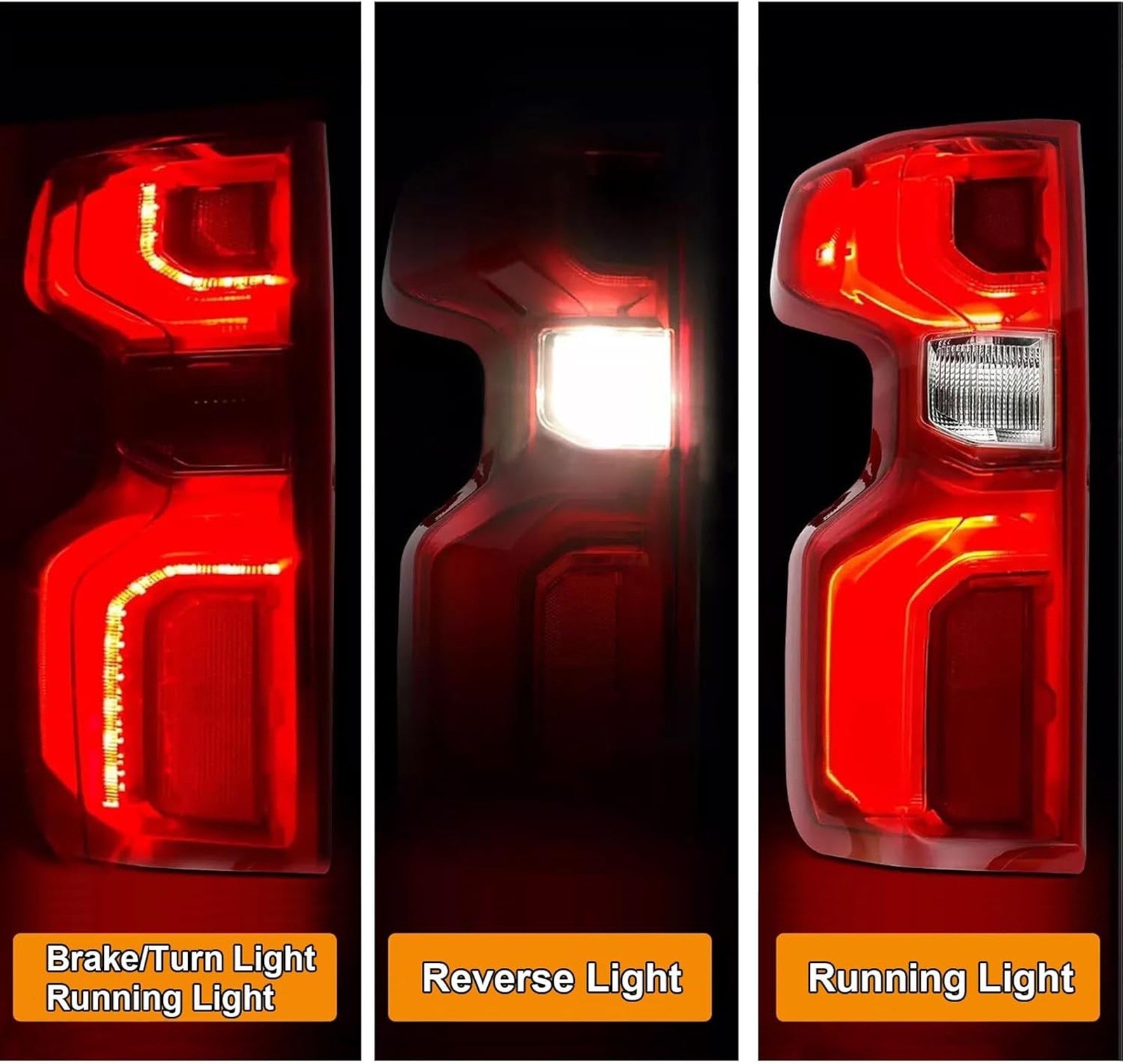 Left Driver Side LED Tail Light for 2019-2023 Chevy Silverado 1500 2500HD 3500HD