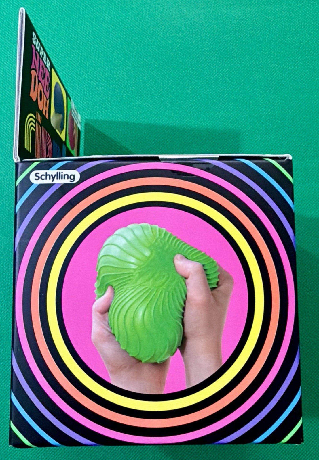 Schylling Super Mega NeeDoh Ripples Green Tactile Squeeze Toy Viral TikTok