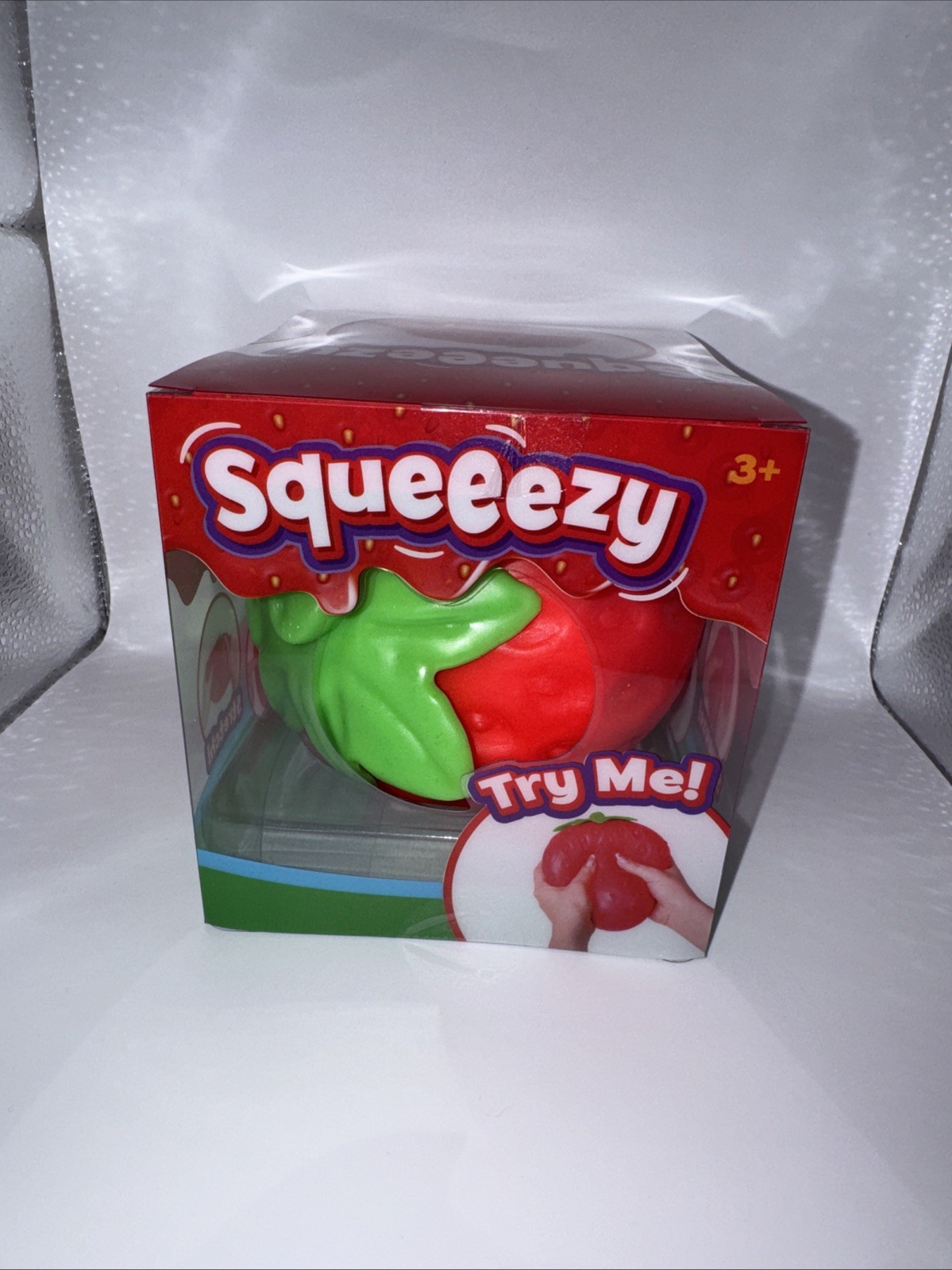 Sunny Days Jumbo Squeeezy Red Strawberry Squishy New In Box