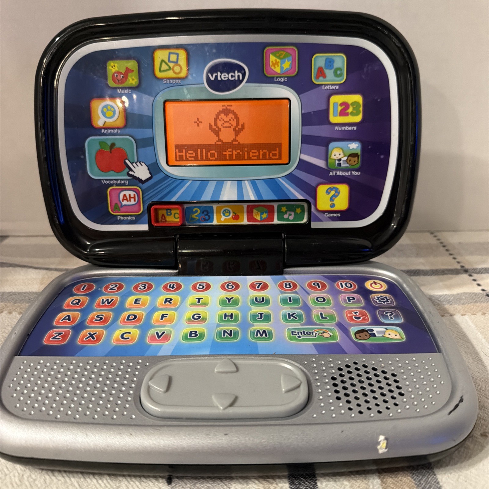 VTech Tote & Go Laptop Educational Toy – Blue/Silver Preschool Learning STEM ABC