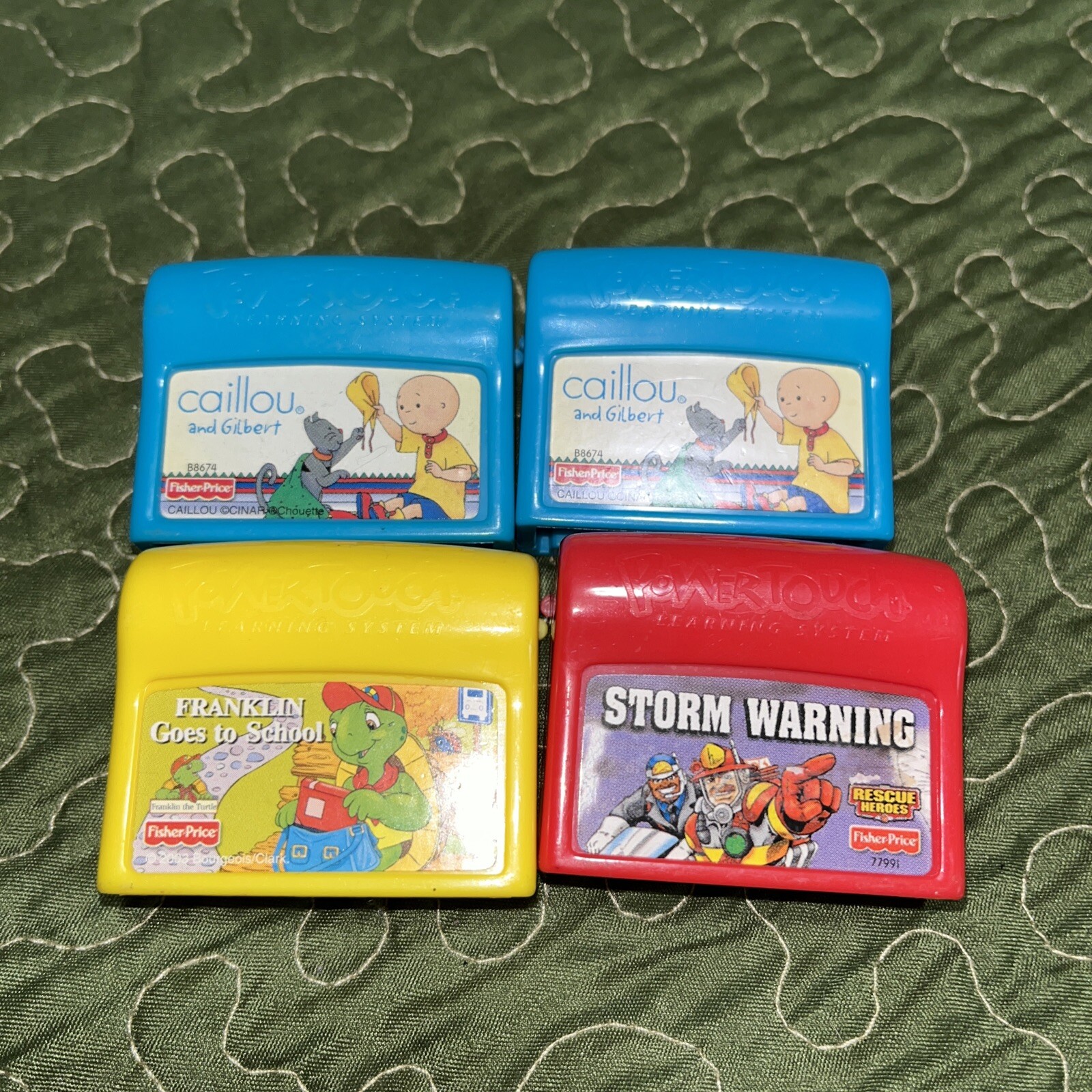 Fisher Price Power Touch Learning System Lot of 4 Cartridges, One Duplicate Vtg