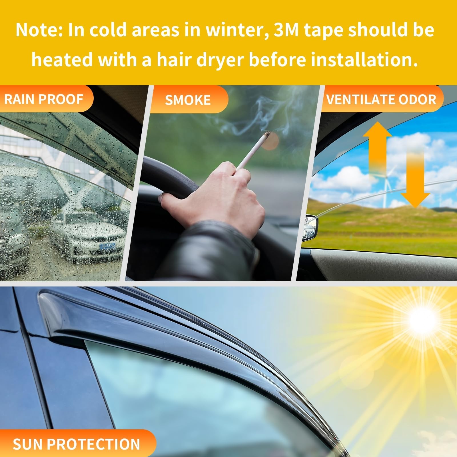 Window Visors for 1995-2000 Tahoe/Yukon, 1992-1999 Suburban, Chevy/GMC C/K 15…