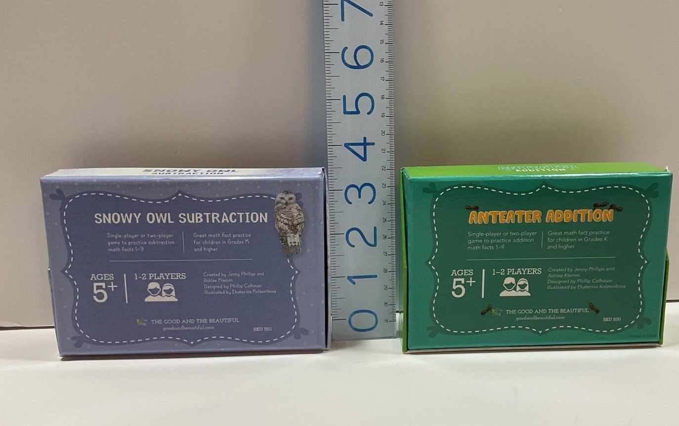 Good and the Beautiful Addition and Subtraction Flash Cards Homeschool Lot of 2