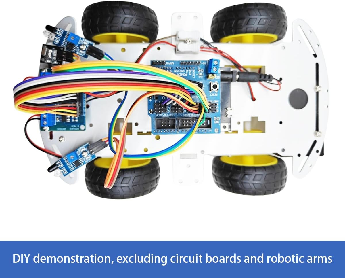 DIY Robot Smart Car Metal Chassis Kit 4WD Car Arduino Programming Kit with TT