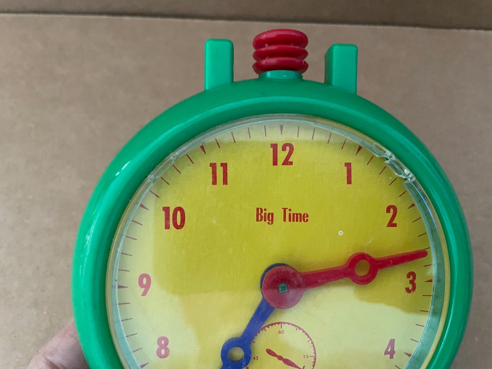 Vintage BIG TIME Kusan Inc Plastic Toy Watch Clock