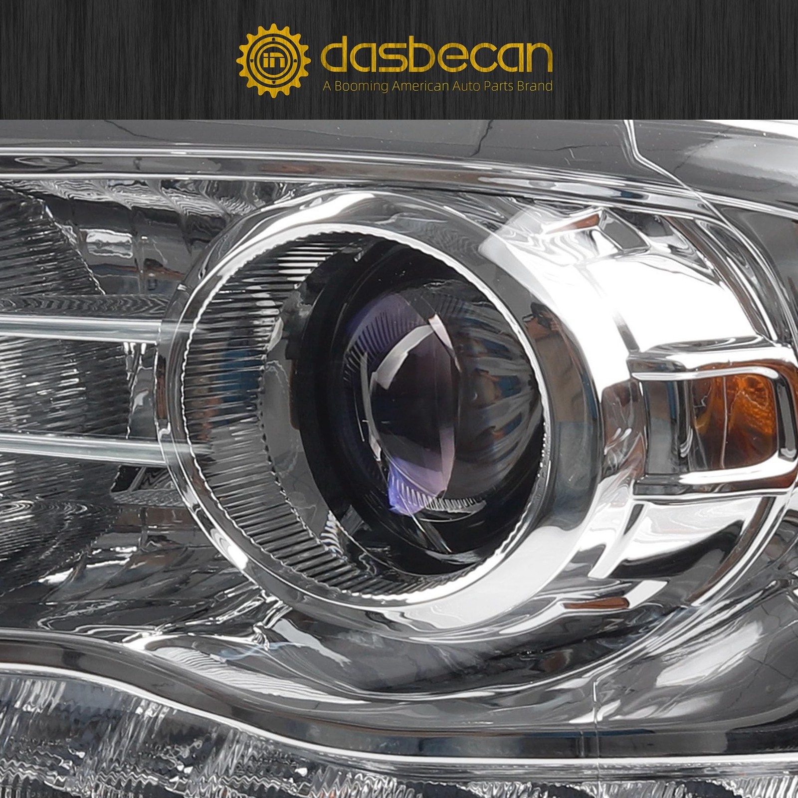 Dasbecan OE Projector Halogen Headlights w/LED Signal DRL Compatible With Dod…