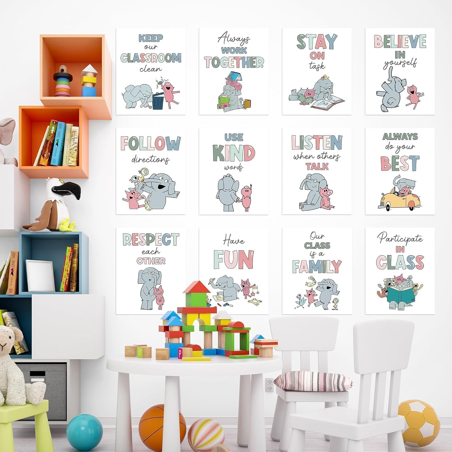 Educational Charts & Posters for Classroom Decor – Back to School 12 Good Habits