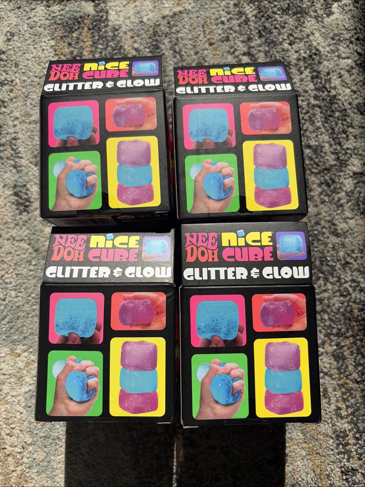 Viral Needoh Pk Glitter & Glow 4 Pk Nice Cube Free Ship New 21/ea