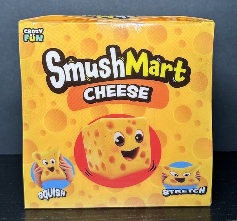 RMS Crazy Fun SmushMart Cheese Squishy Squeezy Stretch Sensory Toy