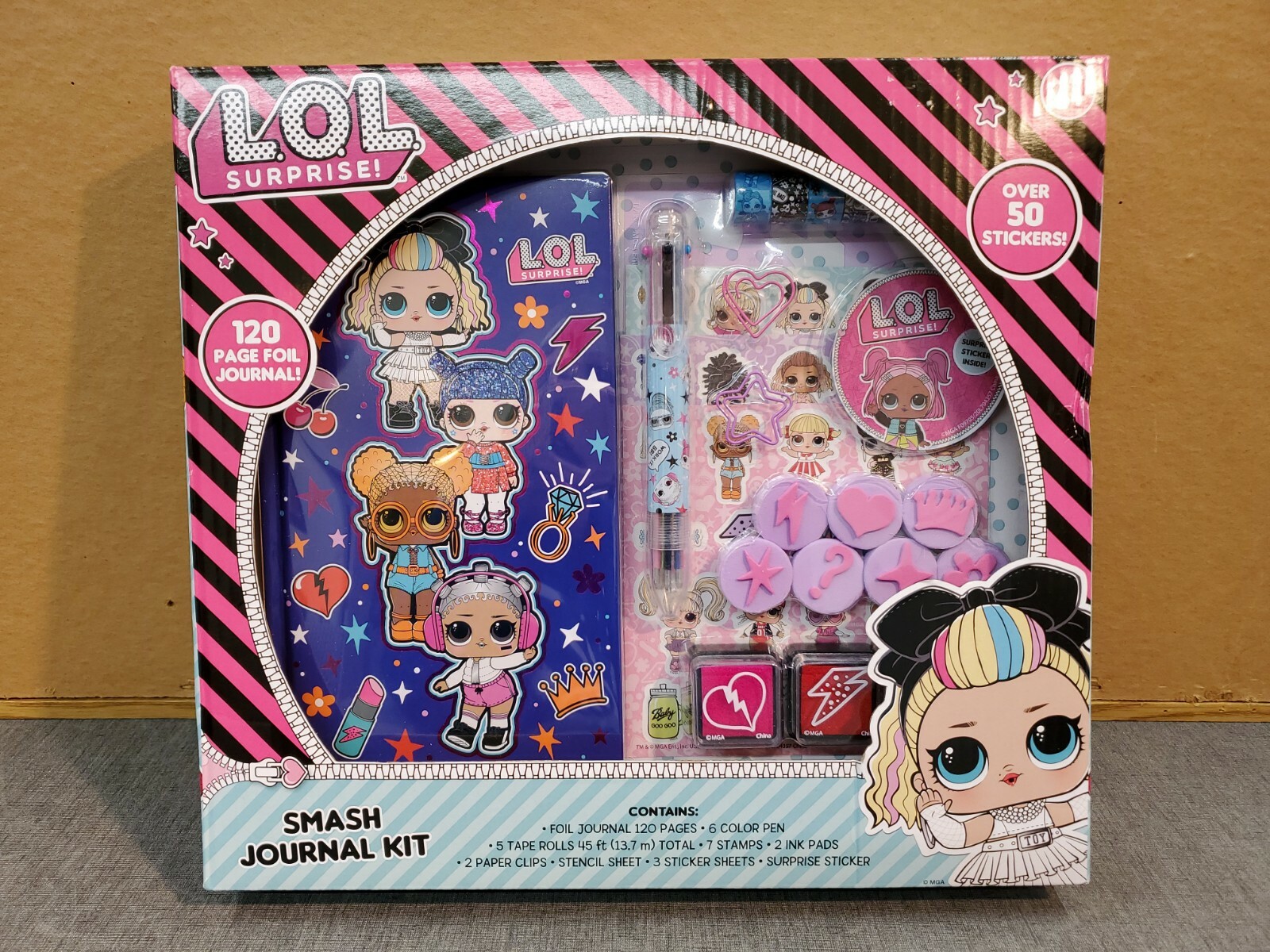 LOL Surprise Smash Journal Kit w/ Over 50 Stickers & 120 Page Foil Journal – NEW