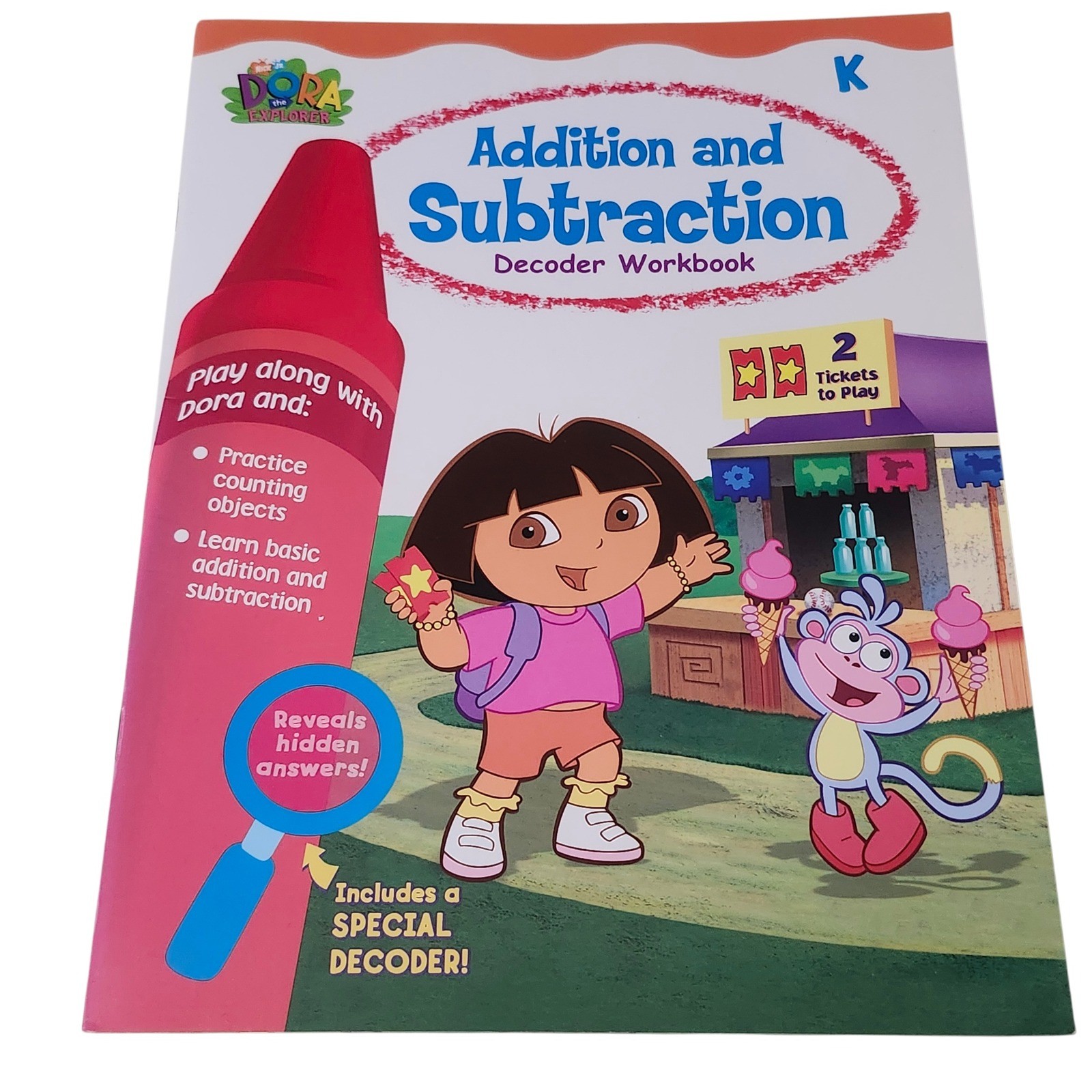 NEW Dora the Explorer Addition Subtraction Workbook Kindergarten 2003