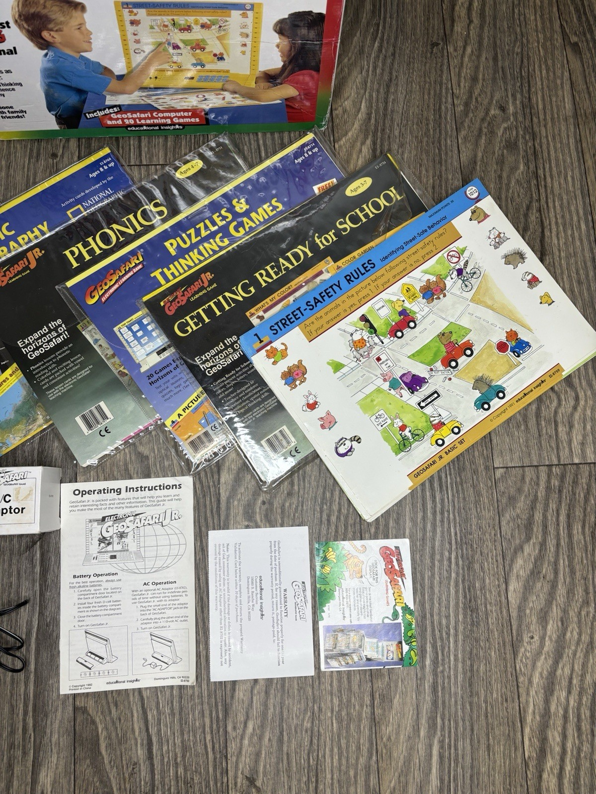 Vintage GeoSafari Jr EI-8855 Electronic Learning Game Unit And Cards Tested