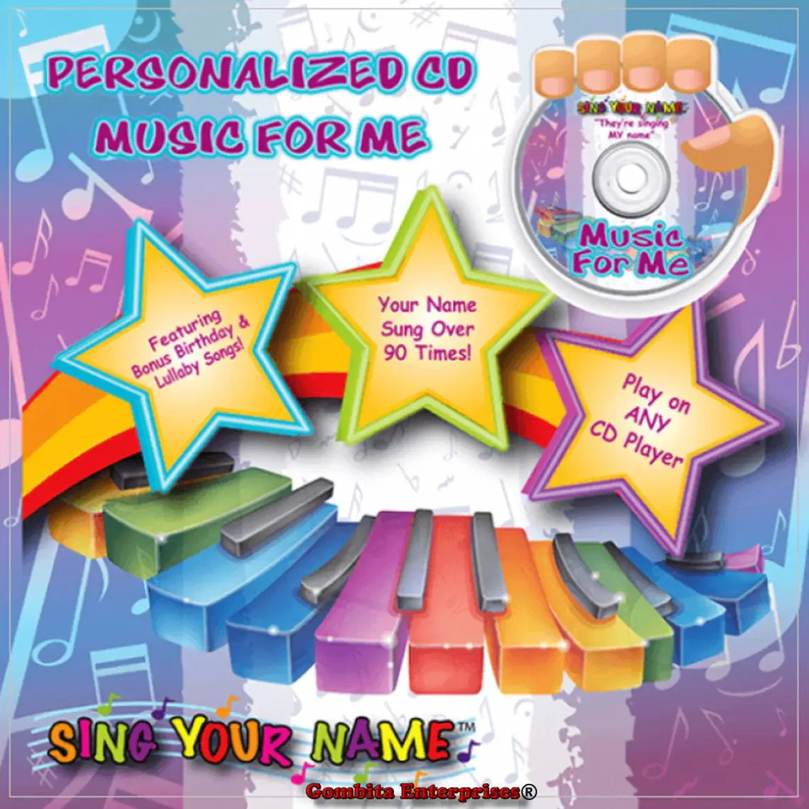 Sing Your Name Personalized Children CD & MP3 – Music For Me, Christian, Barney