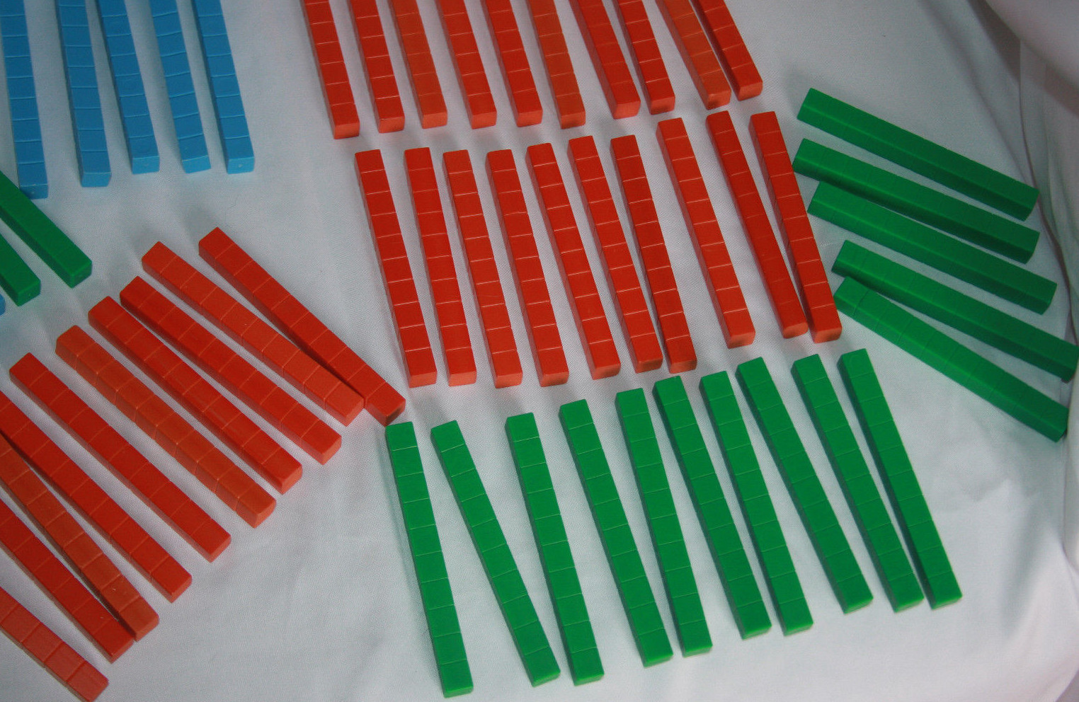 USL Math Manipulatives Blocks Tens Hundreds Fractions (71 Blocks) Arithmetic