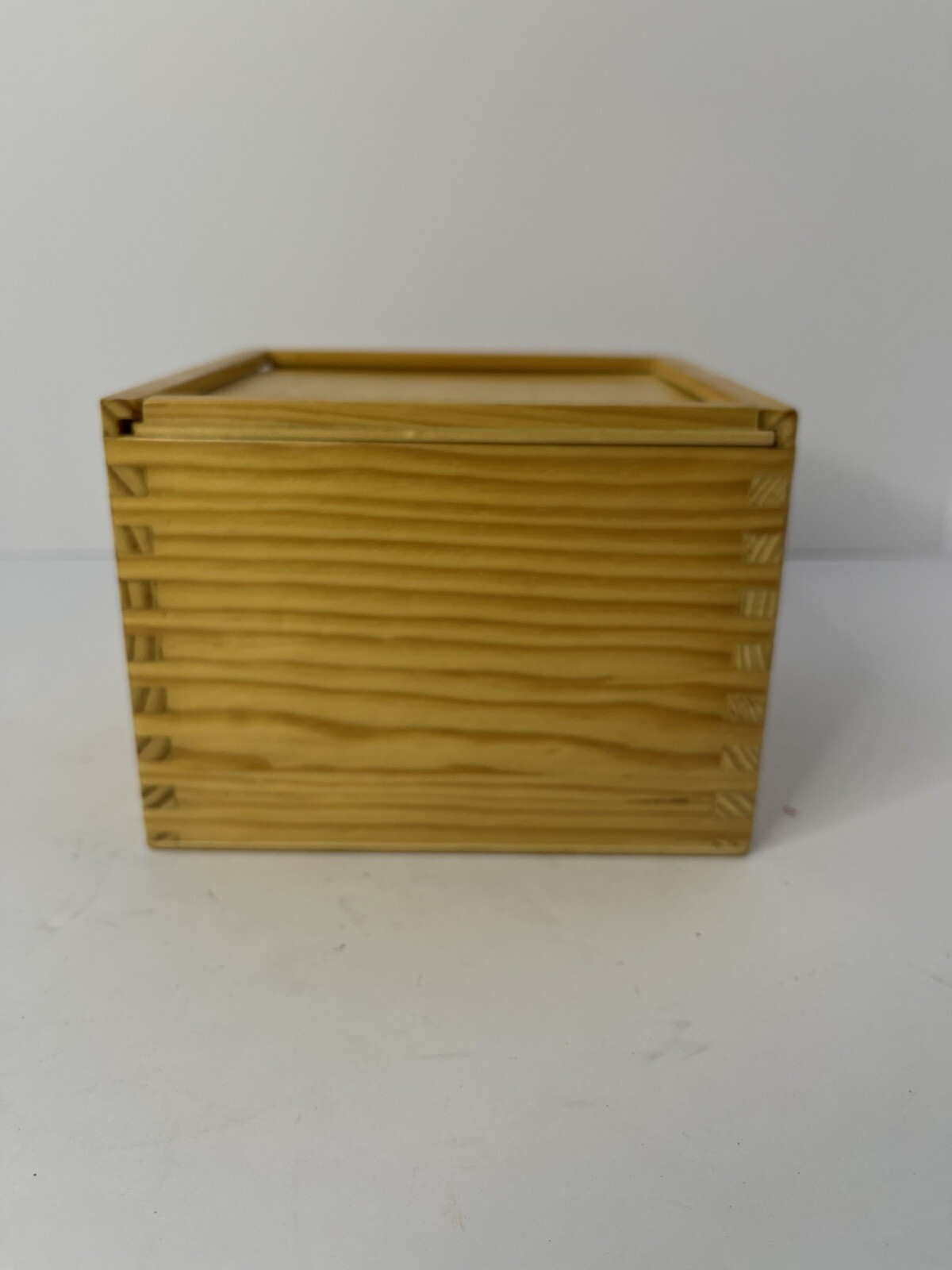 Vintage 48ct Wood Alphabet Blocks In Wood Box